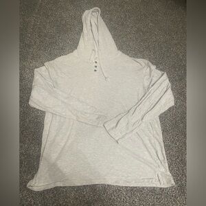 Hudson & Barrow NYC Gray Hooded Long Sleeve Shirt L